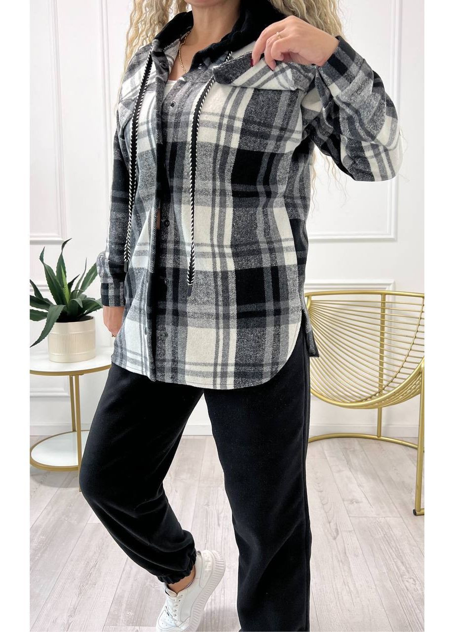 Костюм теплый рубашка фланель байка с капюшоном флис Полар,штаны плотный флис Полар Україна (364653087)