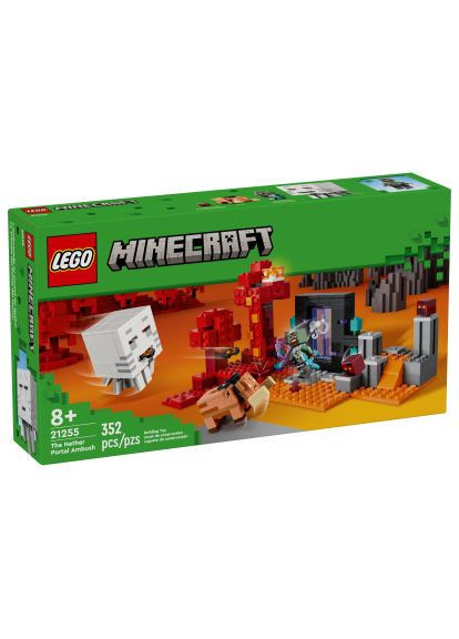 Конструктор Minecraft Засідка біля порталу в Нижній світ 352 деталей (21255) Lego Minecraft Засідка біля порталу в Нижній світ 352 д (366514754)
