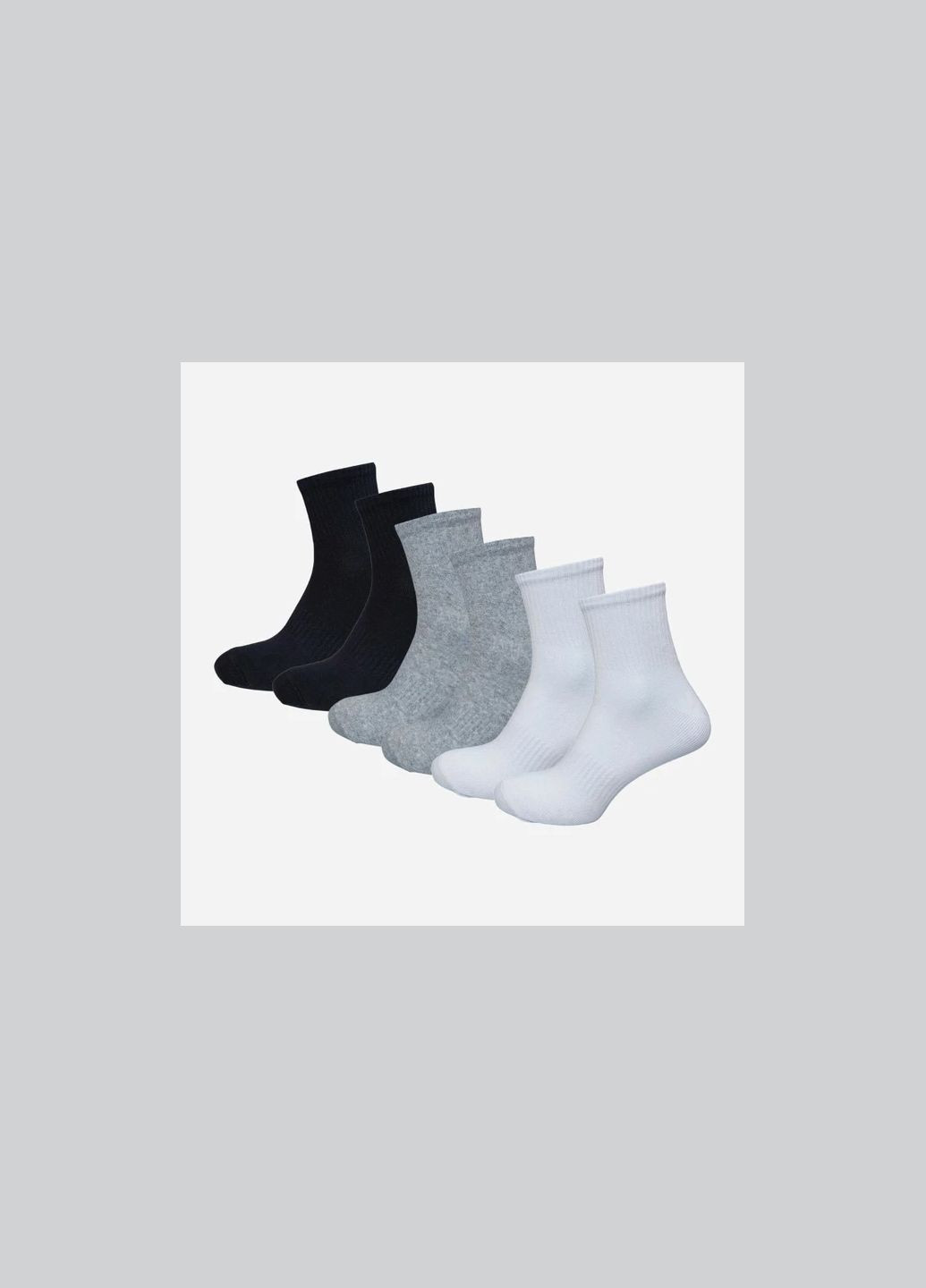 Набор женских носков Лана Теннис средняя голень 6 пар Белый/Cерый/Черный No Brand (285793081)