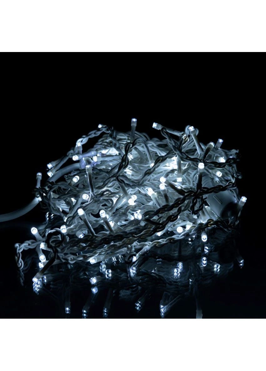 Новогодняя гирлянда уличная Бахрома 6 м 105 LED белый провод Белый 6МWW Garlando (376174413)