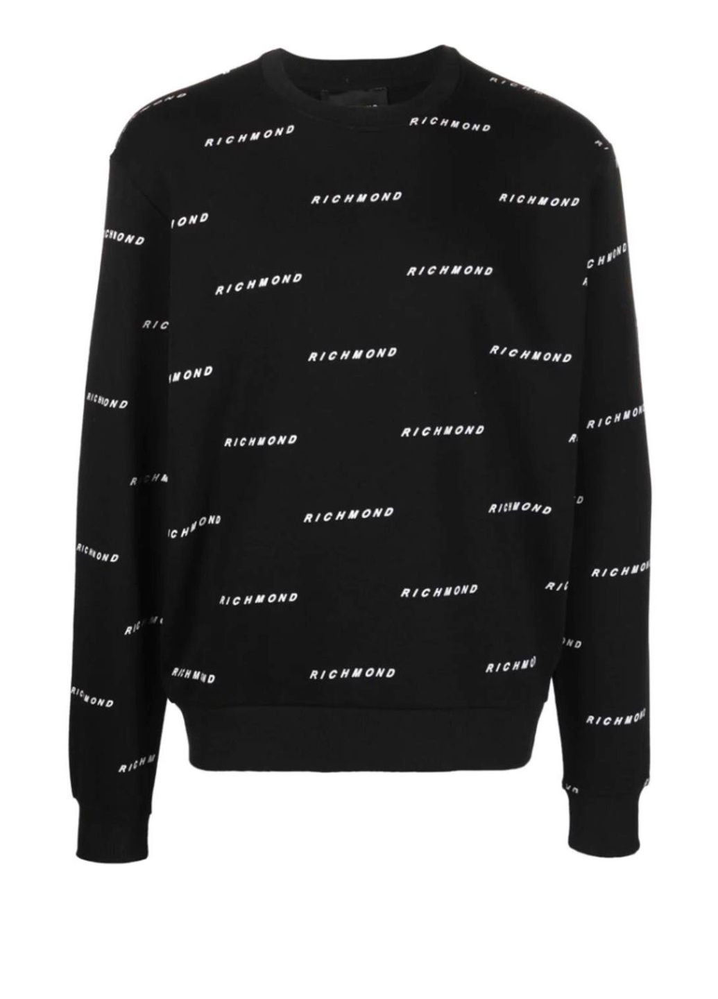 Черный мужской черный свитшот с надписью логотипом richmond sport John Richmond надпись (373268621)