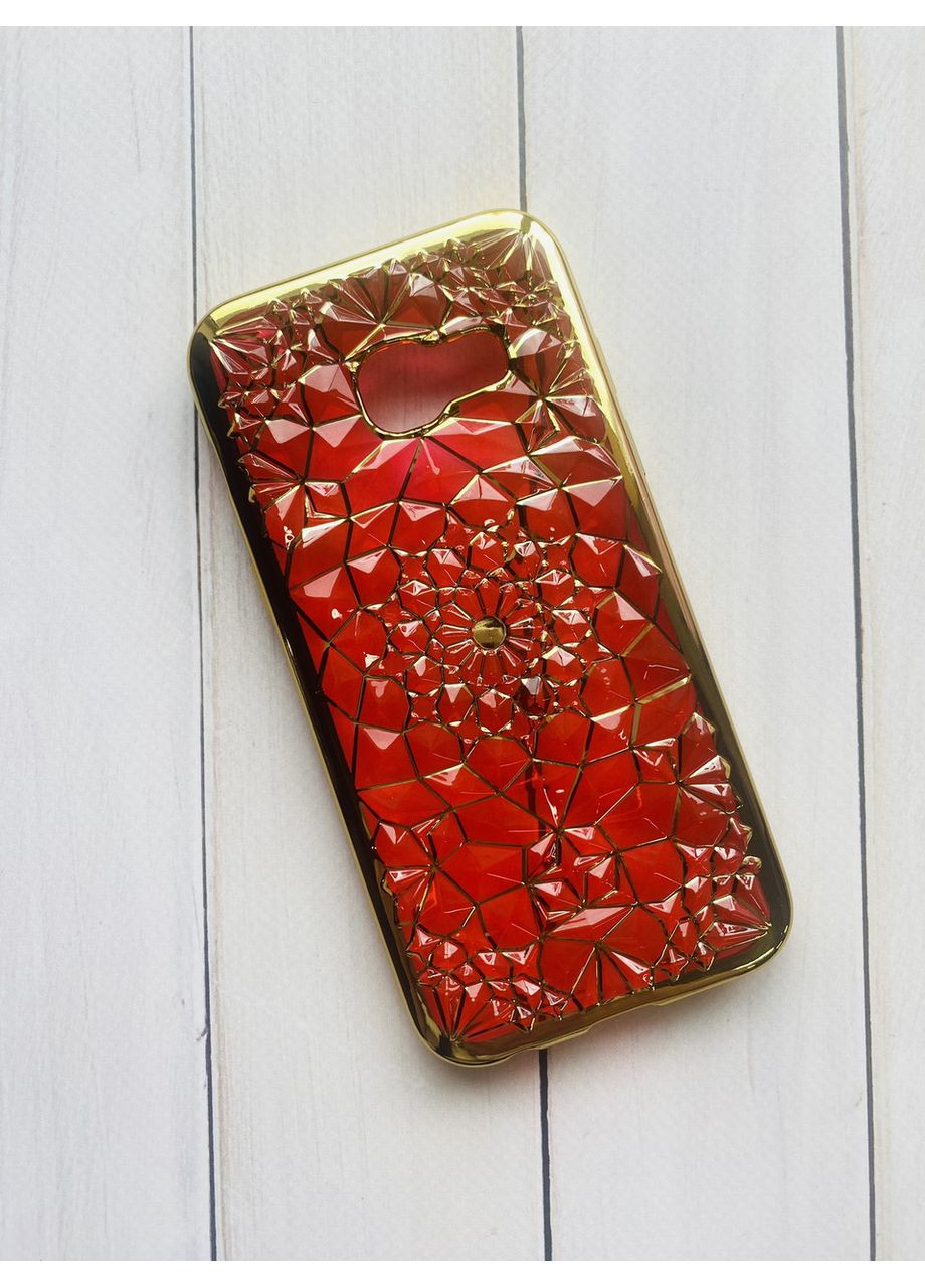 Силиконовый чехол для Samsung Galaxy А3(2017) А320 Ромбы выпуклые. Красная паутинка Creative (360708484)