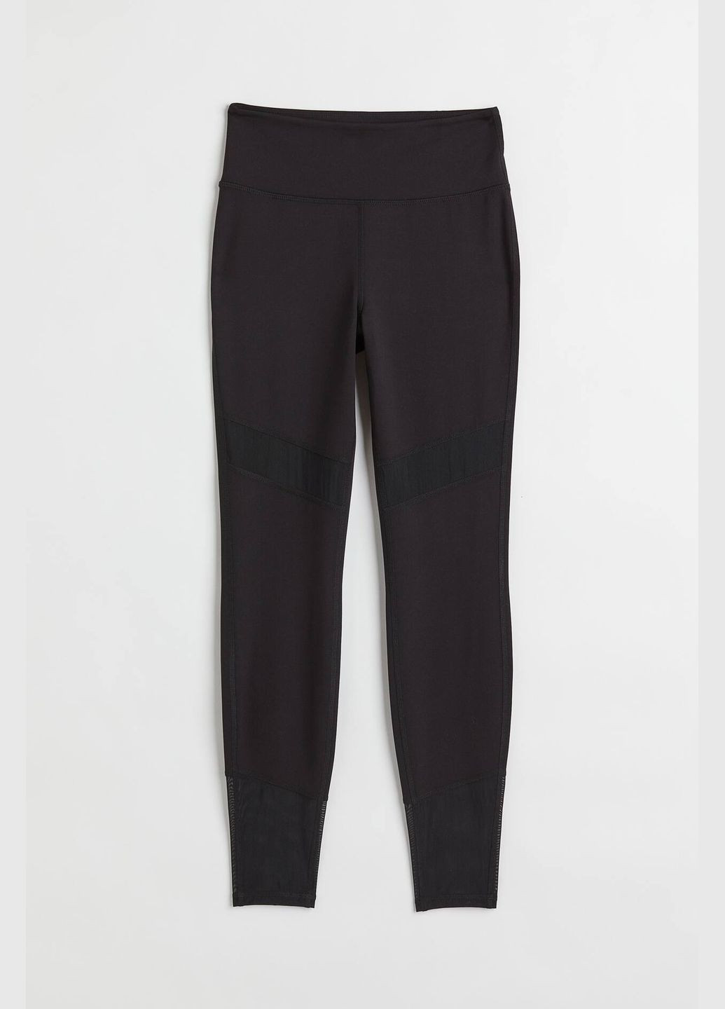 Черные демисезонные леггинсы спортивные H&M SPORT
