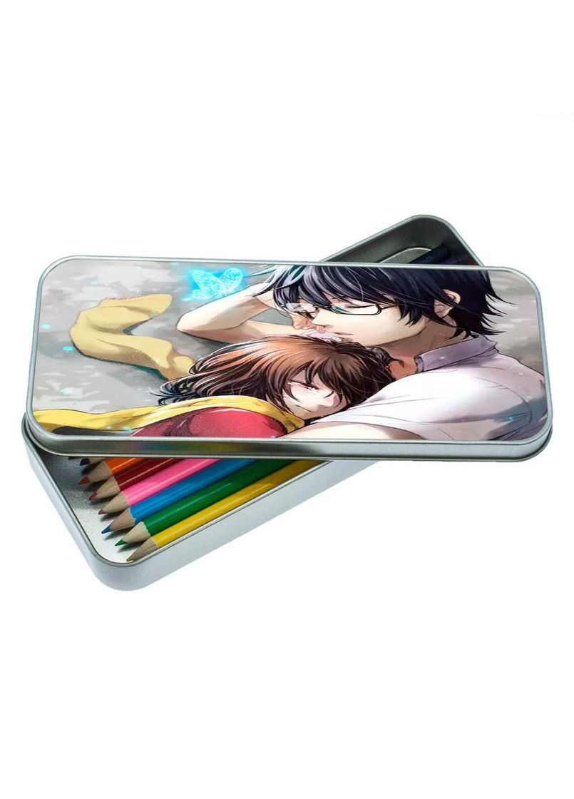 Органайзер для канцелярського приладдя металевий, кейс для дрібниць Місто, де немає лише мене #003 7*18 см Silver No Brand (309152405)