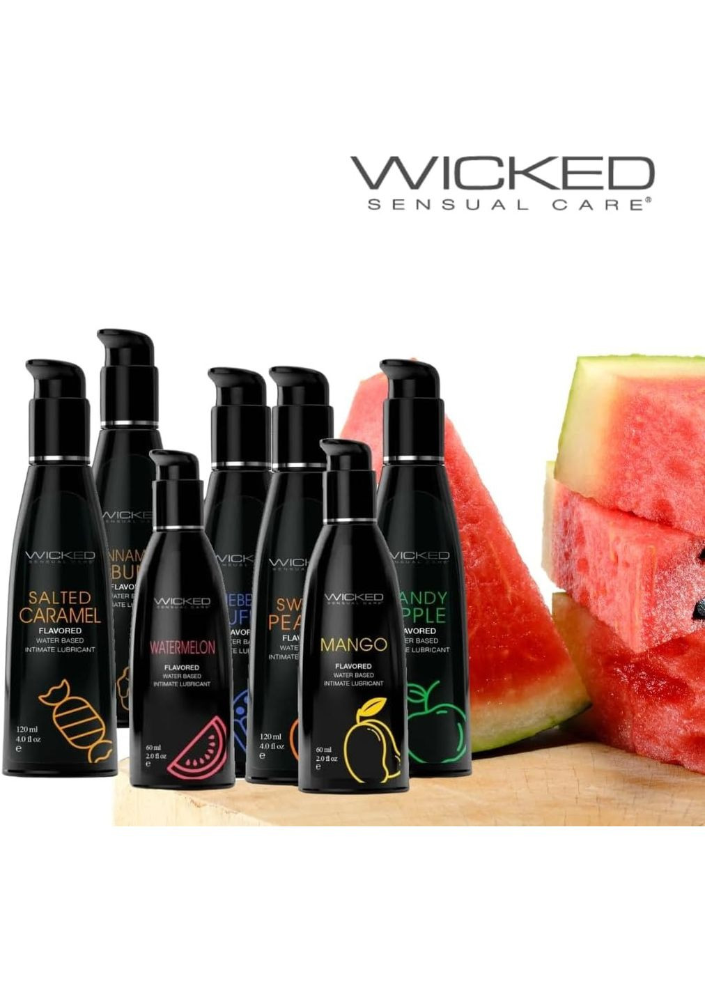 Лубрикант WICKED зі смаком освіжаючого кавуна 60 ML Wicked Sensual Care (298936625)