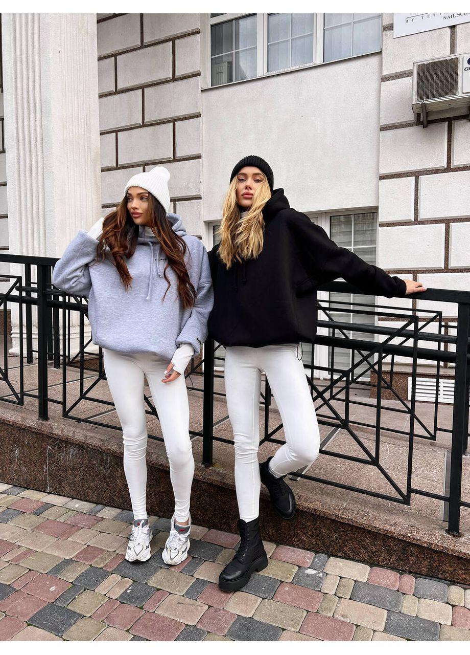 Жіноче тепле худі OVER із тринитки Пенье з начосом (mil533) milirud (366873488)