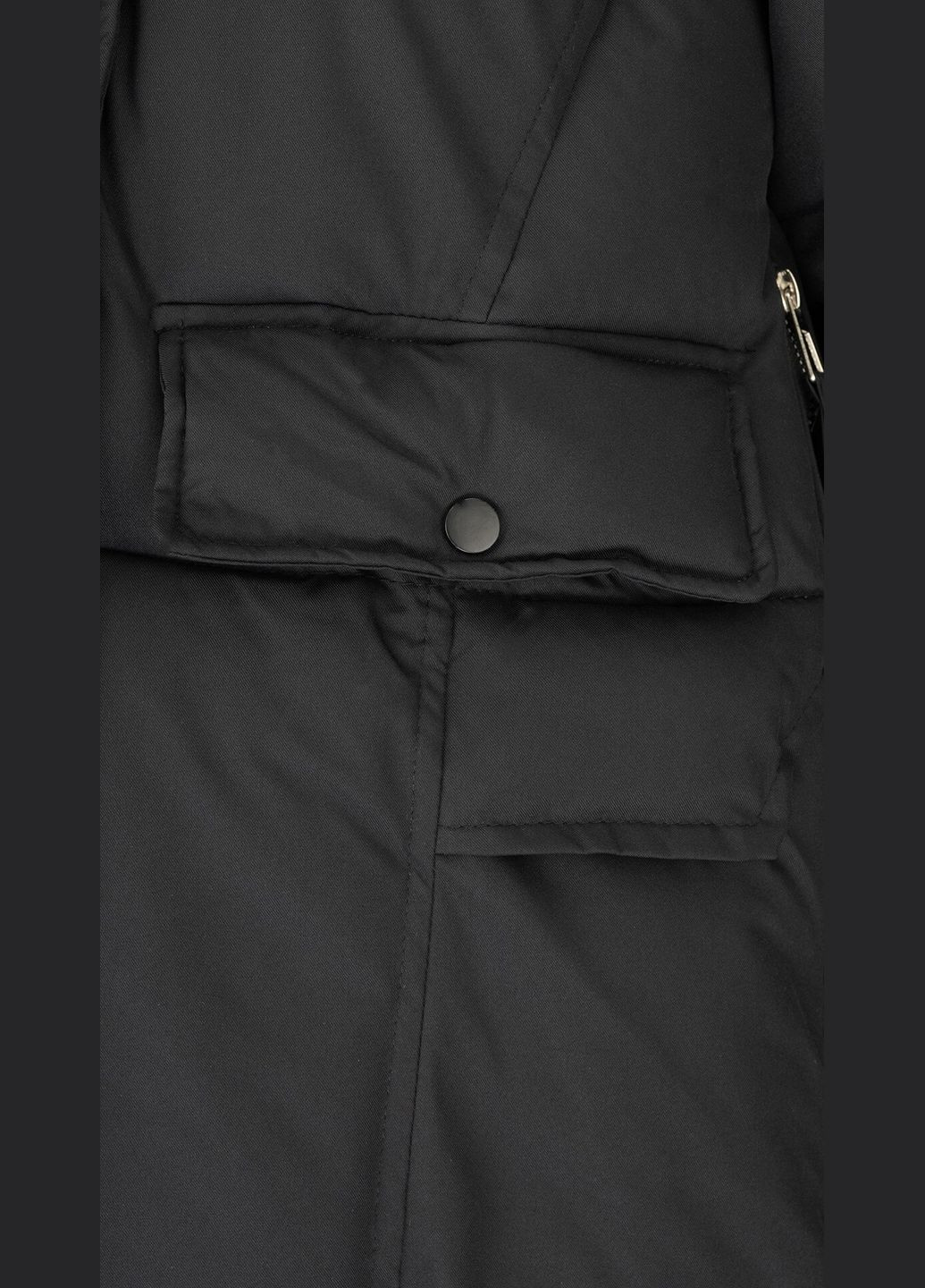 Черная зимняя куртка однотонная женская 8515 черный shop (2000999163432) On me