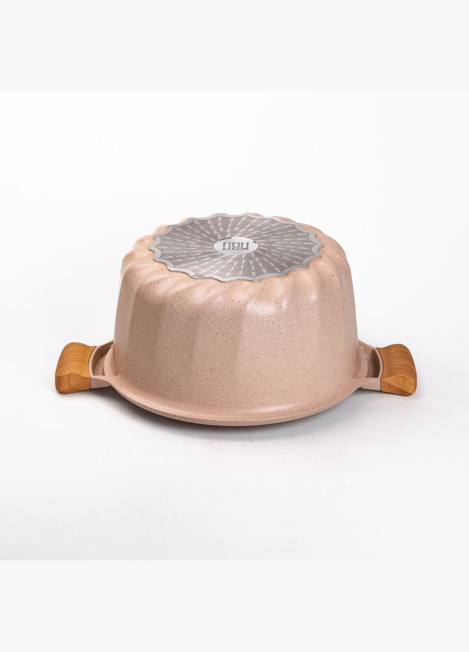 Набор кастрюль алюминиевых 5,3/8,2/11,8 л с керамическим покрытием, бежевый MGC (332211658)