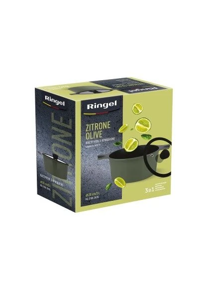 Кастрюля Zitrone Olive 4.2 л 24 см с крышкой Ringel (329727669)