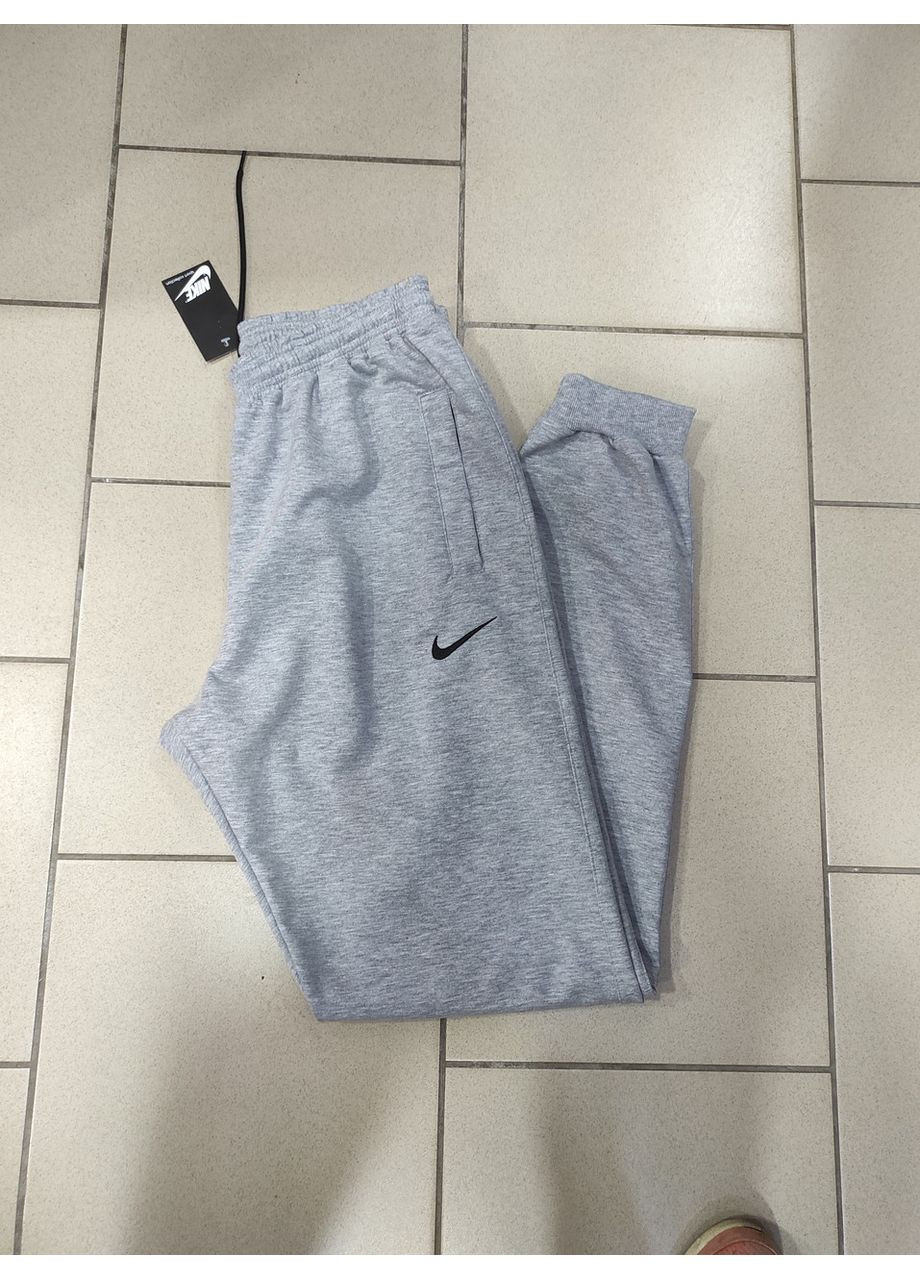 Чоловічі сірі спортивні штани двонитка Nike (350349606)