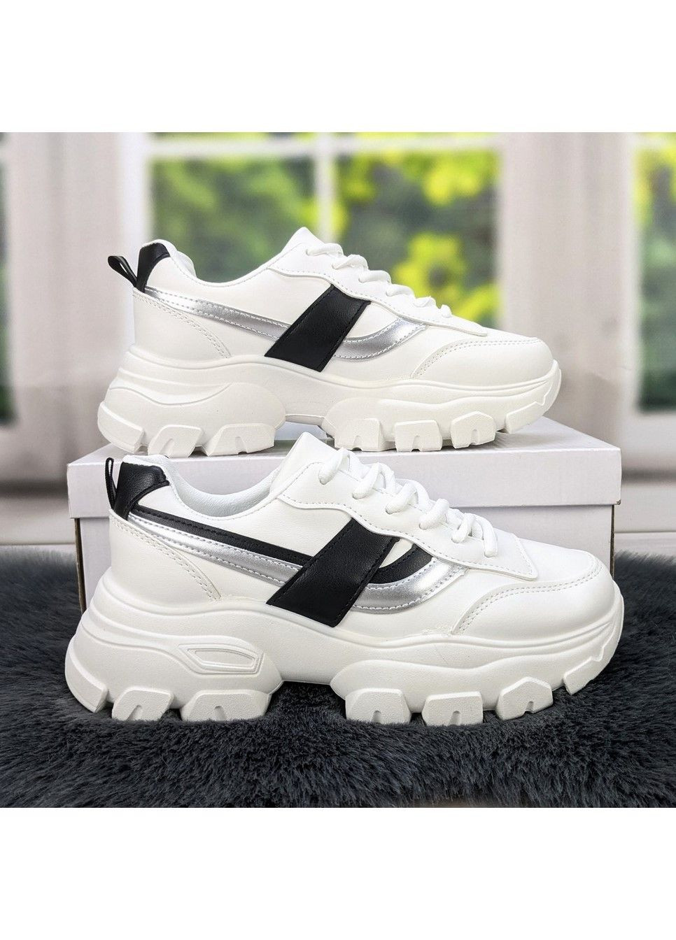 Кросівки жіночі білі на об'ємній підошві Сар білі демісезони (301127721)