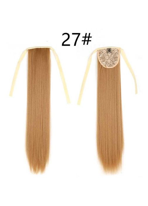 Шиньон накладной хвост на ленте Didaka прямые волосы 60 см "Пшеничный блонд". Красивый, густой хвостик China (360603628)