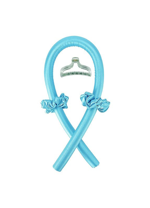 М'які атласні бігуді з крабиком для завивки волосся Голубі (AN0103165) ANbeauty (360768401)