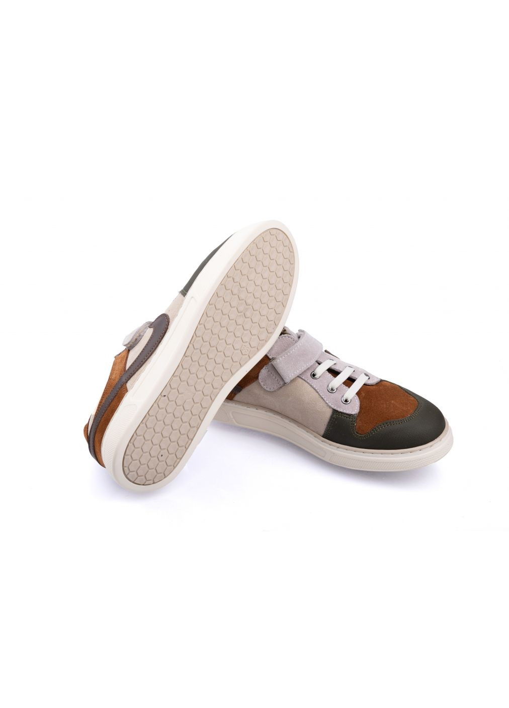 Сіро-коричневі всесезон кросівки 3311 для хлопчиків сіро-коричневі. розмір Topitop