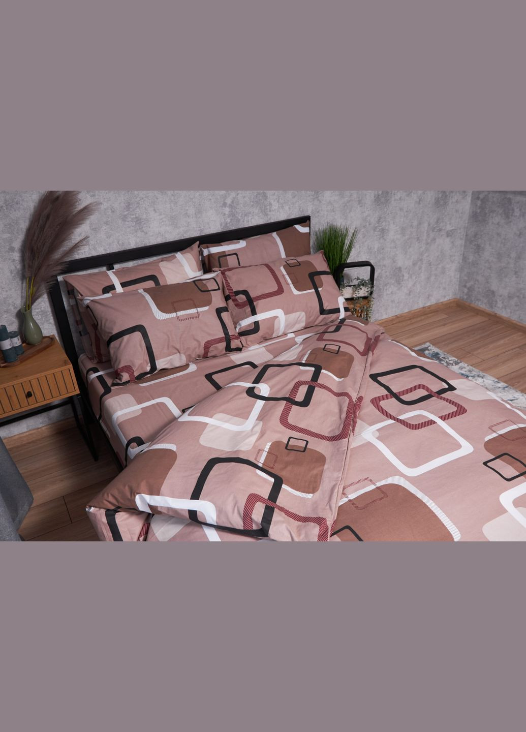 Комплект постельного белья Бязь Gold Люкс «» евро 200х220 наволочки 2х70х70 (MS-820002205) Moon&Star Gina (286762595)