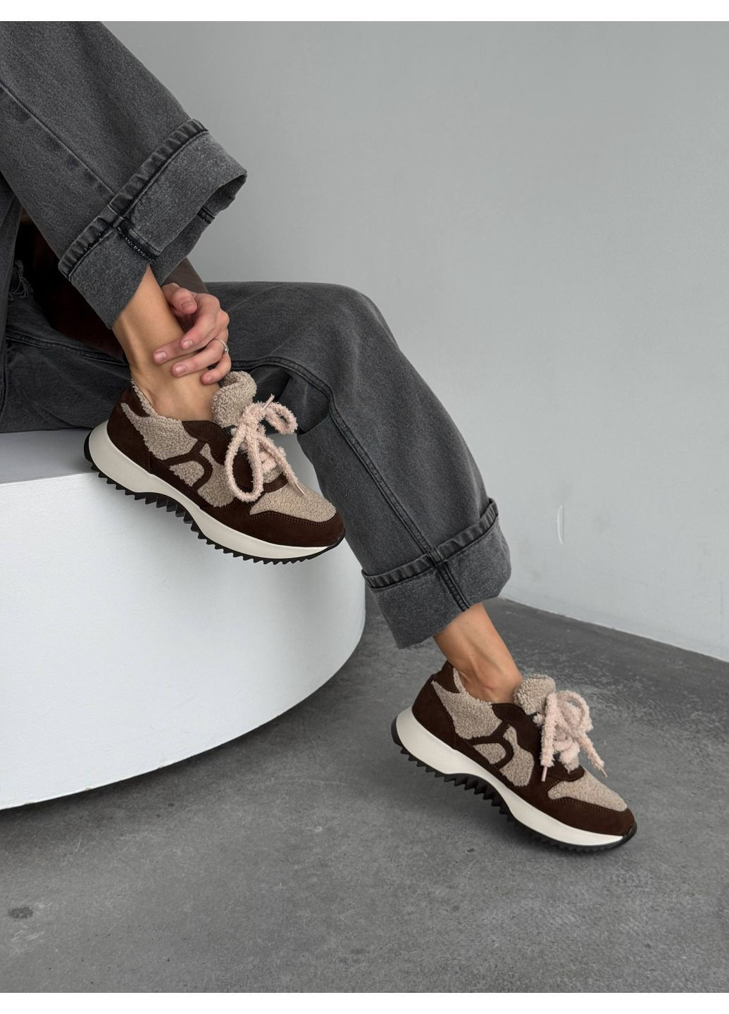 Зимові кросівки No Brand коричневі зими (369094604)