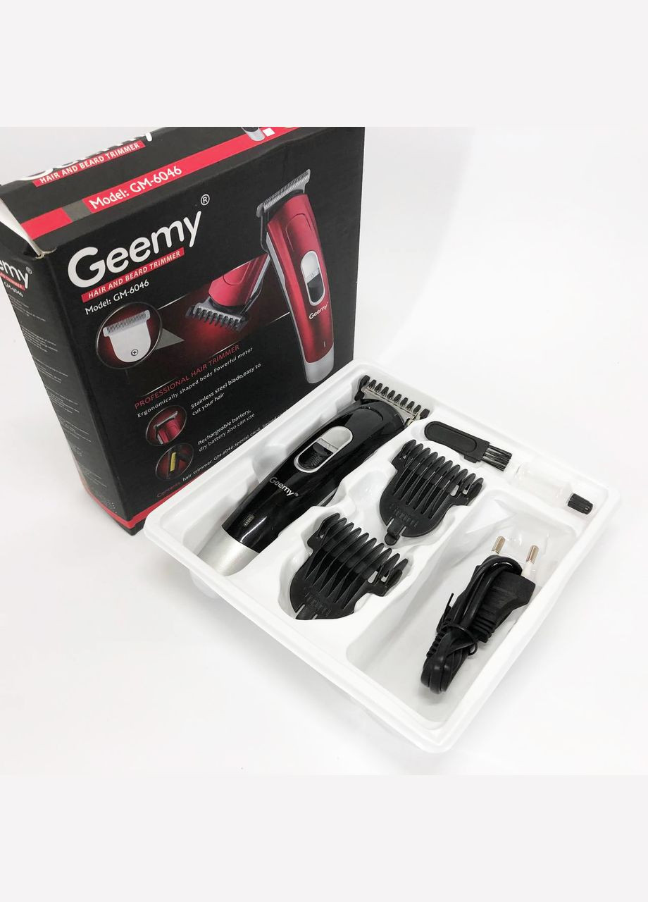 Машинка для стрижки волос GM-6046, Практичная машинка для стрижки волос. Цвет: черный Gemei (364665624)