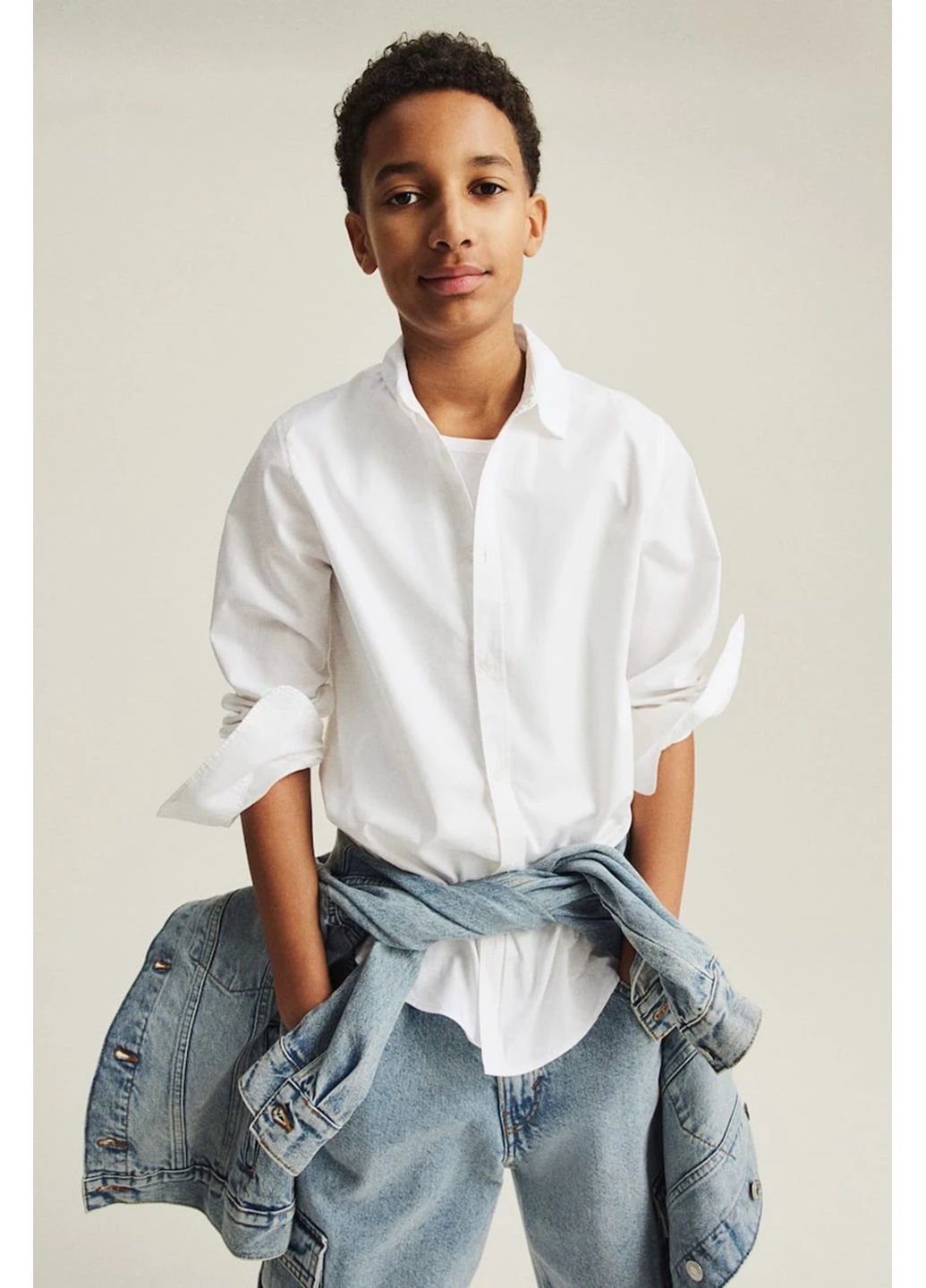 Біла сорочка для хлопчика H&M (391049373)
