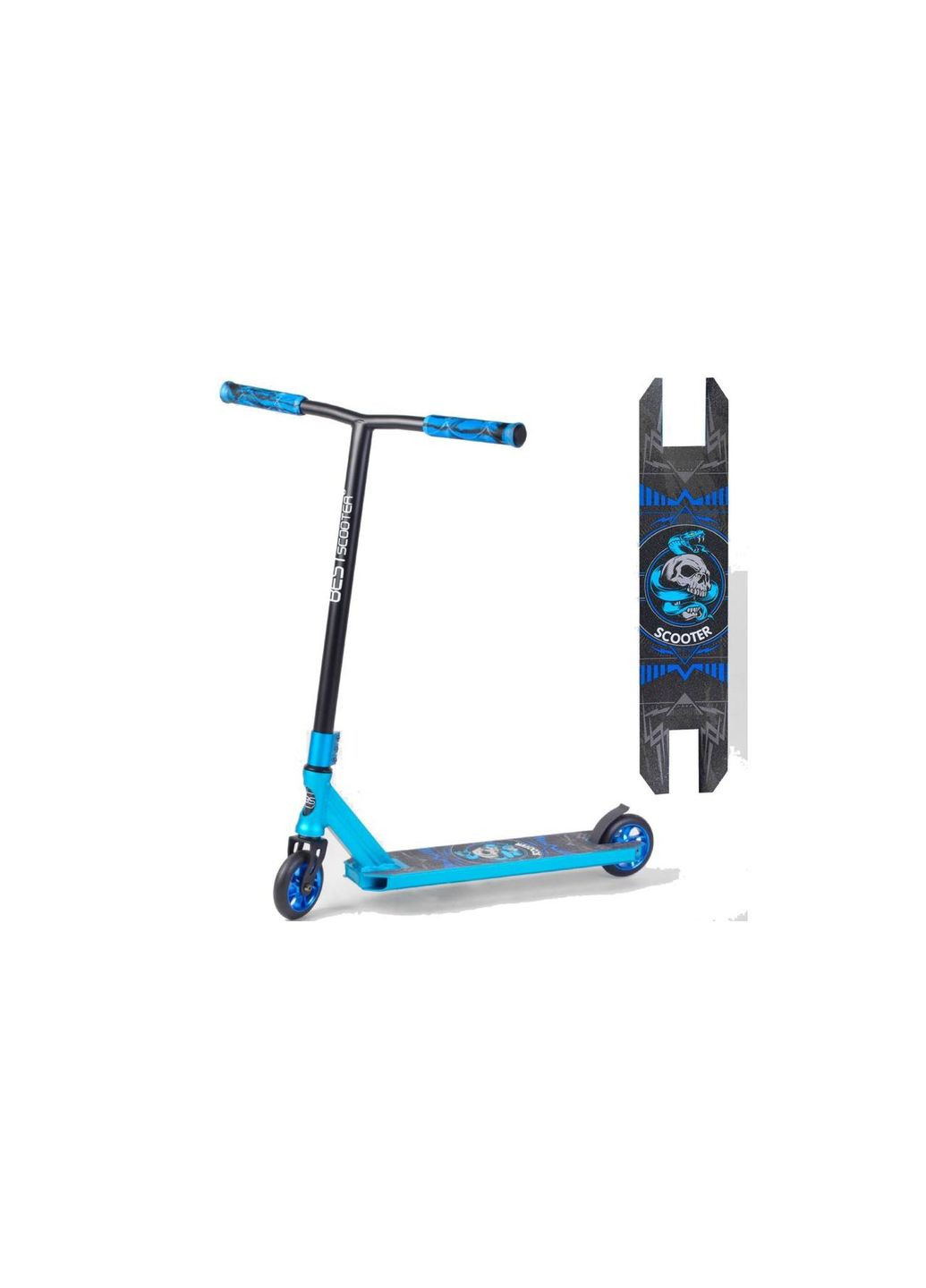 Самокат трюковый Destroyer голубизны Best Scooter (369651185)