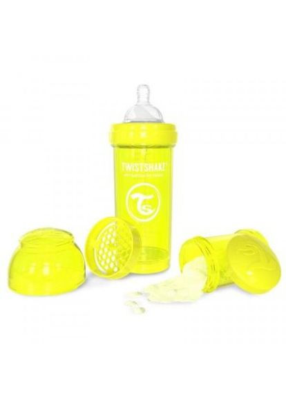 Пляшечка для годування антиколькова 260 мл, жовта (24883) Twistshake антиколиковая 260 мл, желтая (268141717)
