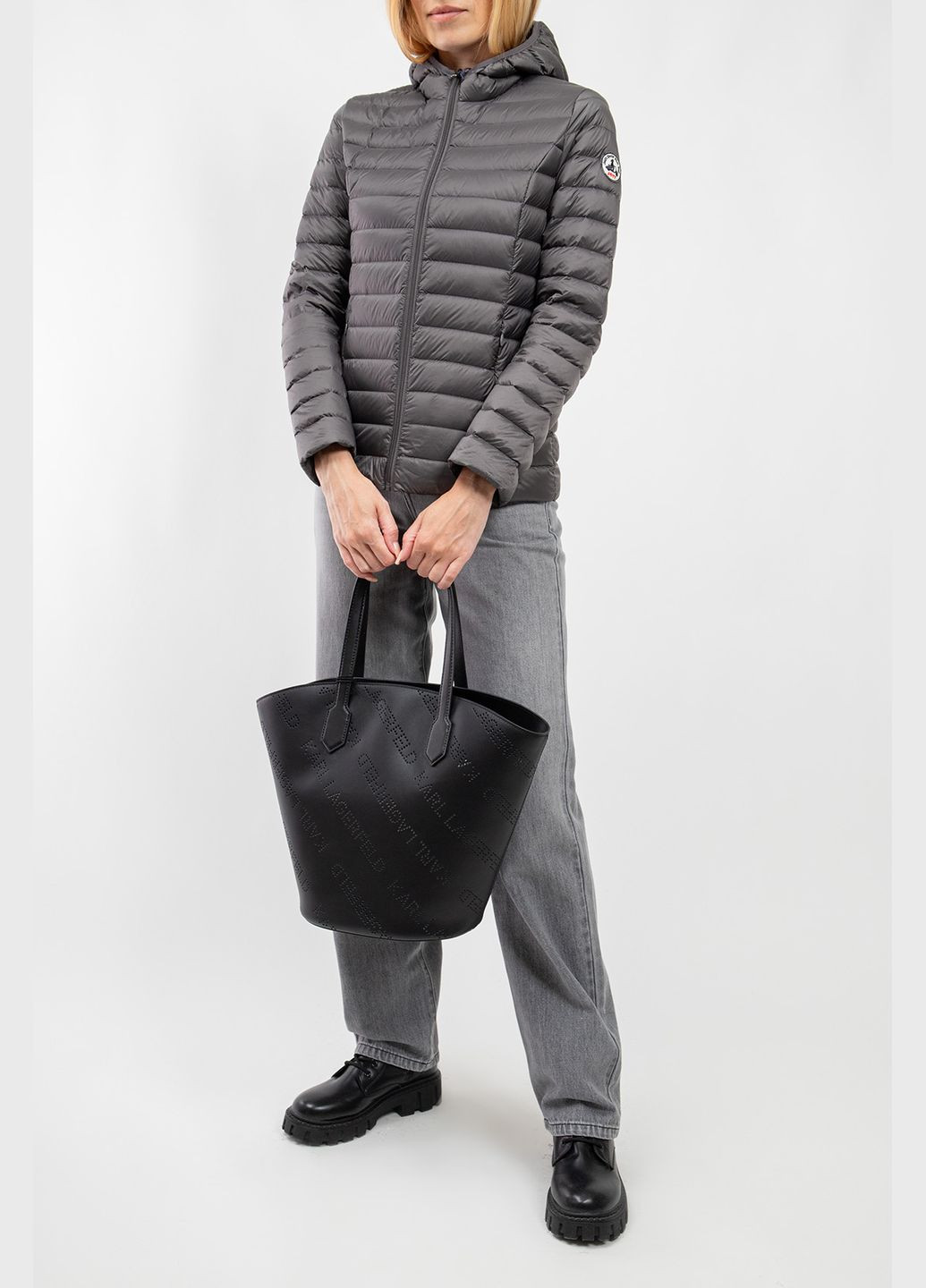 Серый демисезонный Пуховик JOTT