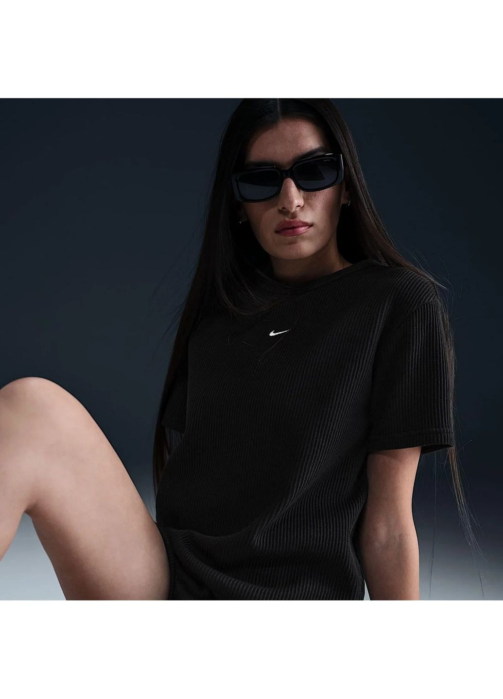 Футболка жіноча Sportswear Chill Waffle Black Nike - (365961548)