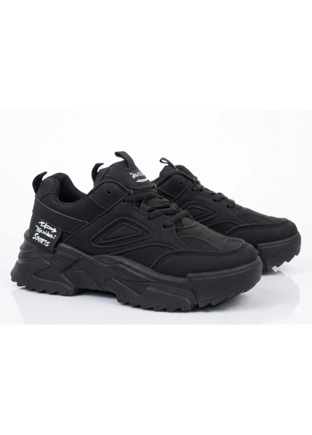 Кросівки демісезонні підліткові чорні Lilin Shoes Sports (316130257)