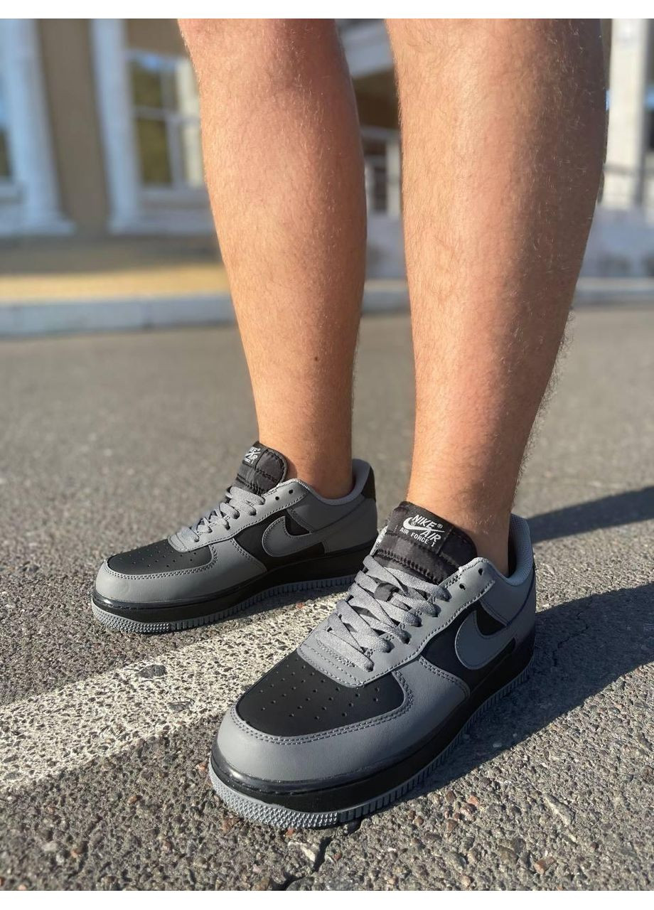КРОСІВКИ ЖІНОЧІ NIKE AIR FORCE 1 GREY BLACK НАЙК АІР ФОРС 1 ПРЕМІУМ No Brand сірі демісезони (367172510)