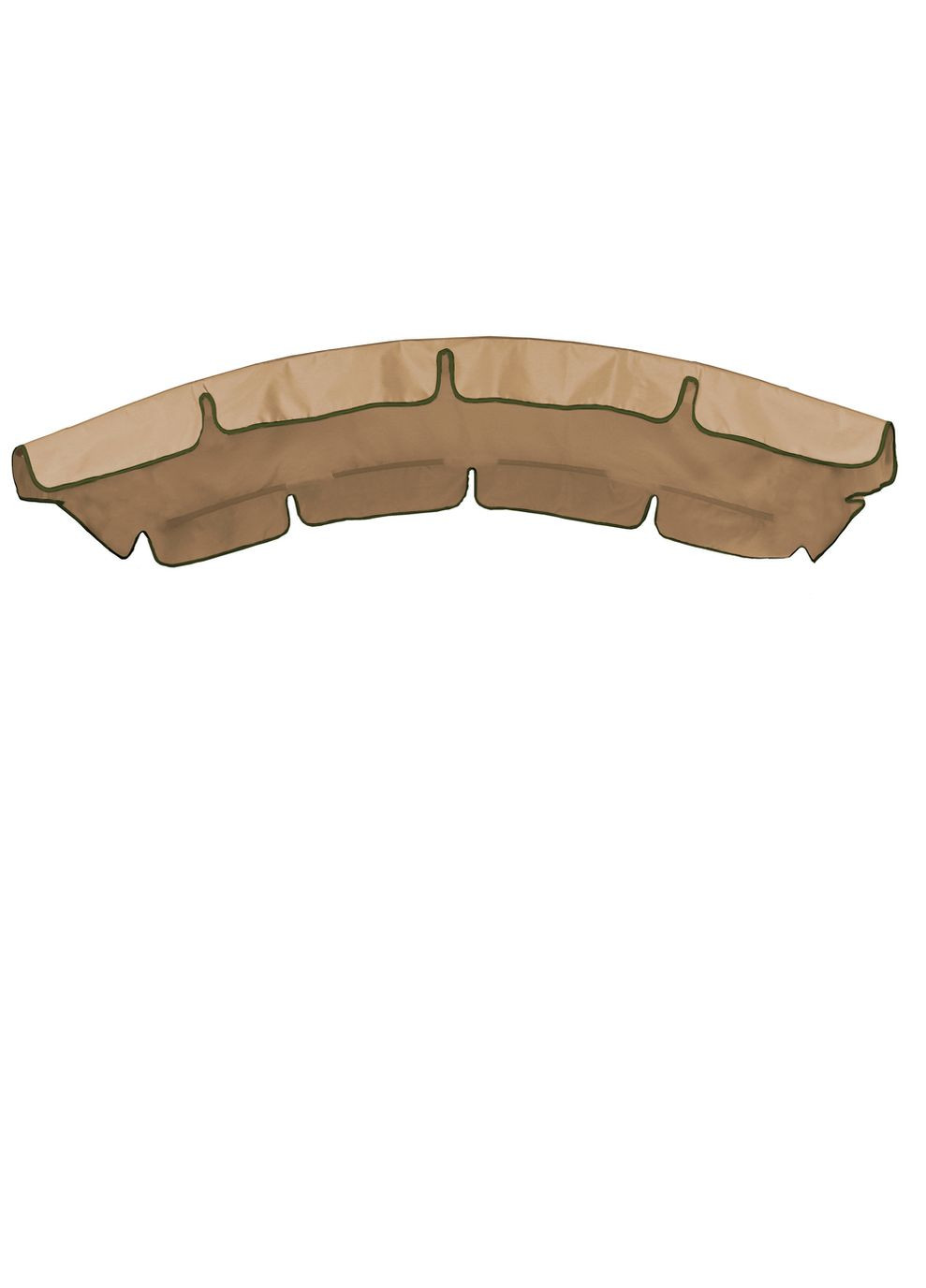Тент (крыша) для качелей с округлой крышей 120x210 кофейный eGarden (279784123)