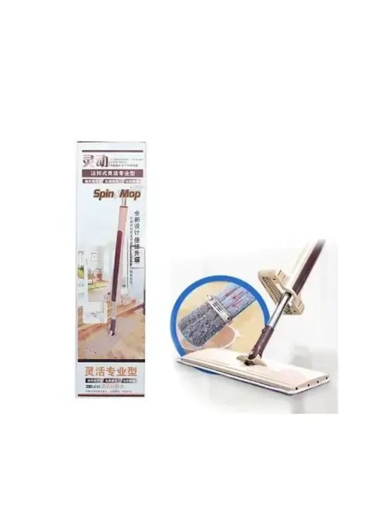 Швабра с отжимником Spin Mop 12х35 см 360 с микрофиброй для быстрой уборки. No Brand (353395834)