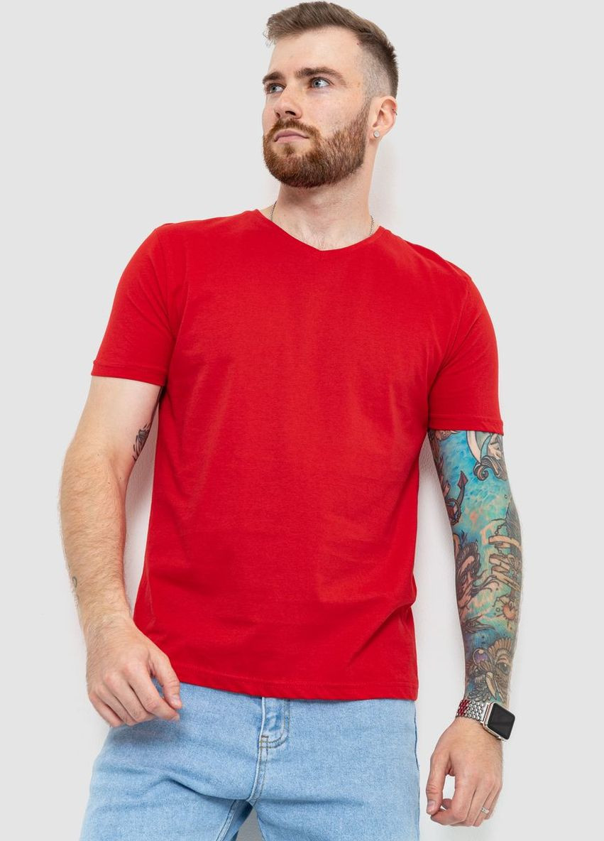 Красная футболка мужская базовая, цвет красный, Ager