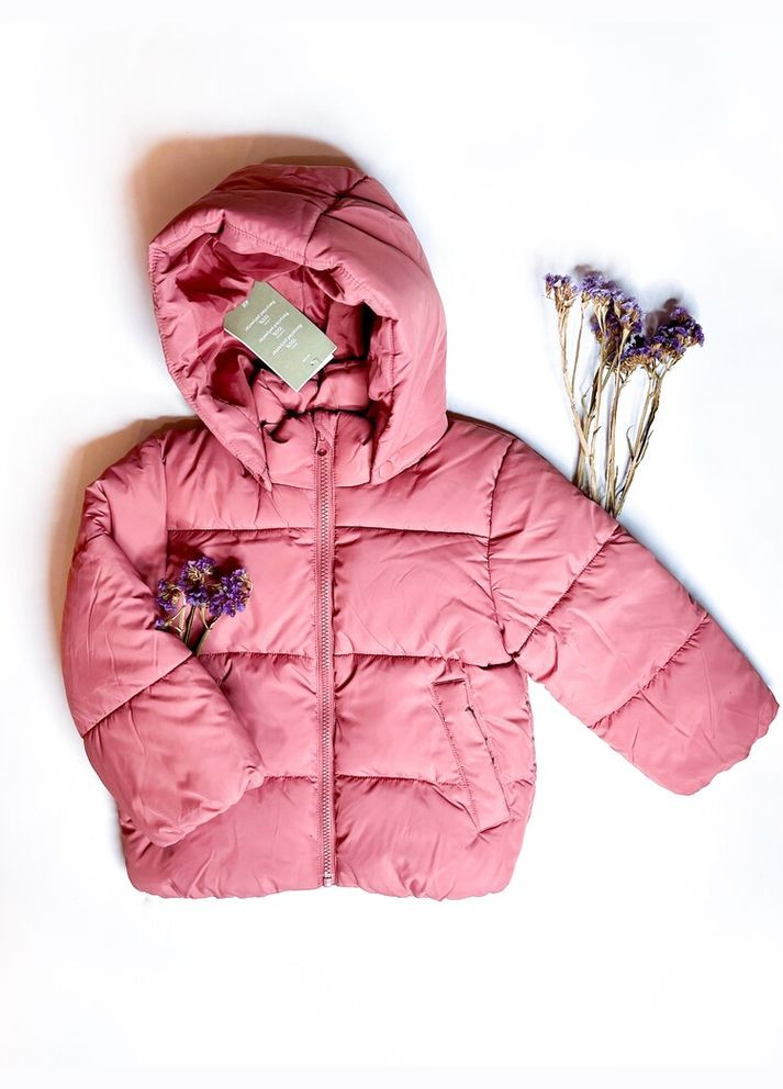 Розовая зимняя куртка 104 см розовый артикул л261 H&M