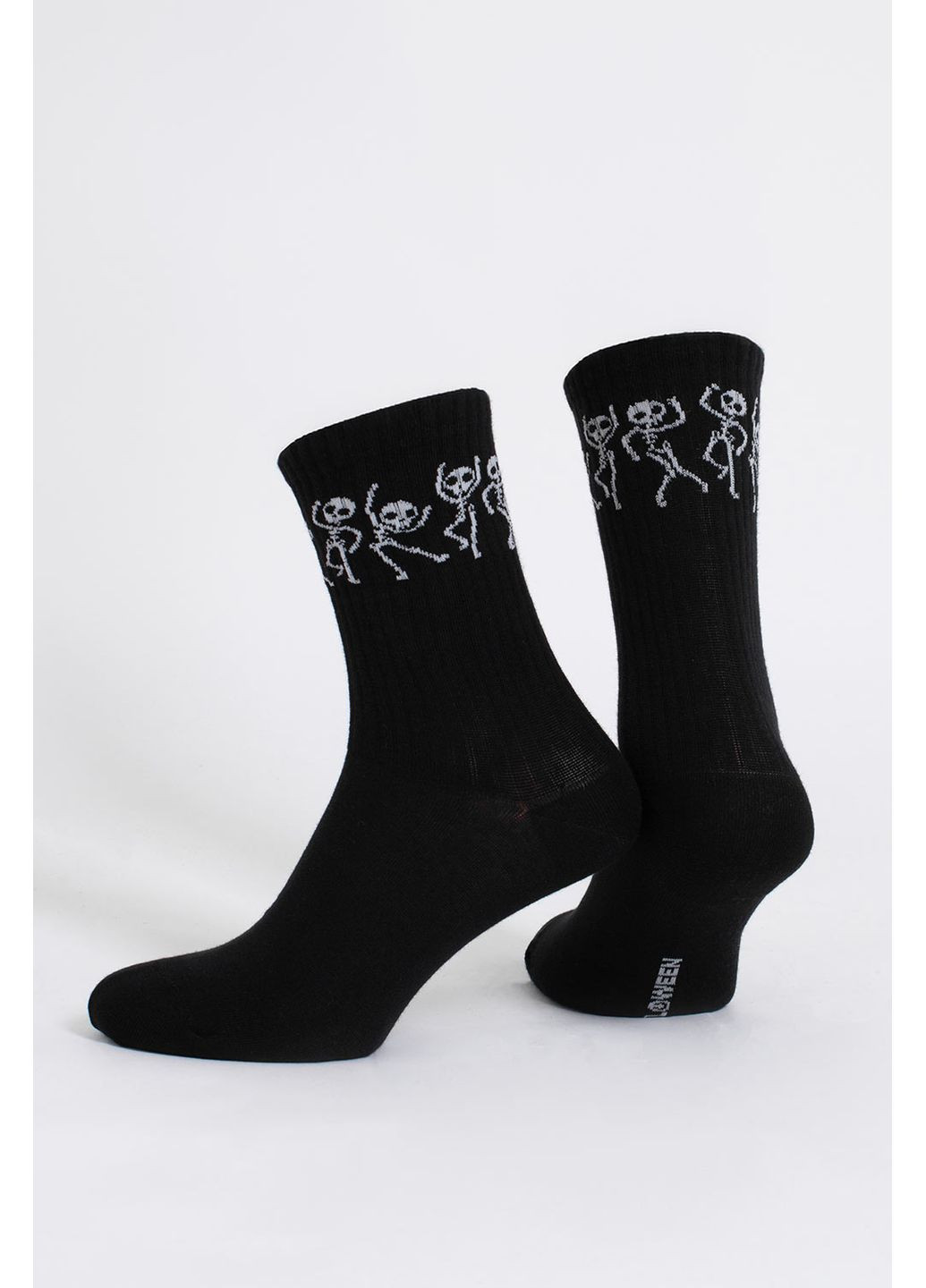 Чёрные мужские хлопковые носки ms3 halloween strong 2502 Giulia абстрактные (364990107)