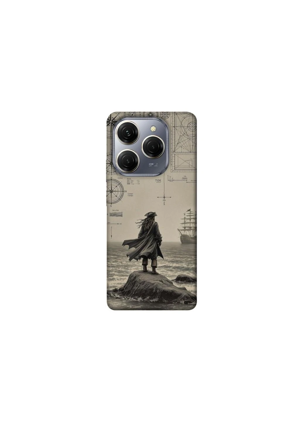 Чохол на TECNO Spark 20 Pro Captain Jack Sparrow Frontalka (354685272)