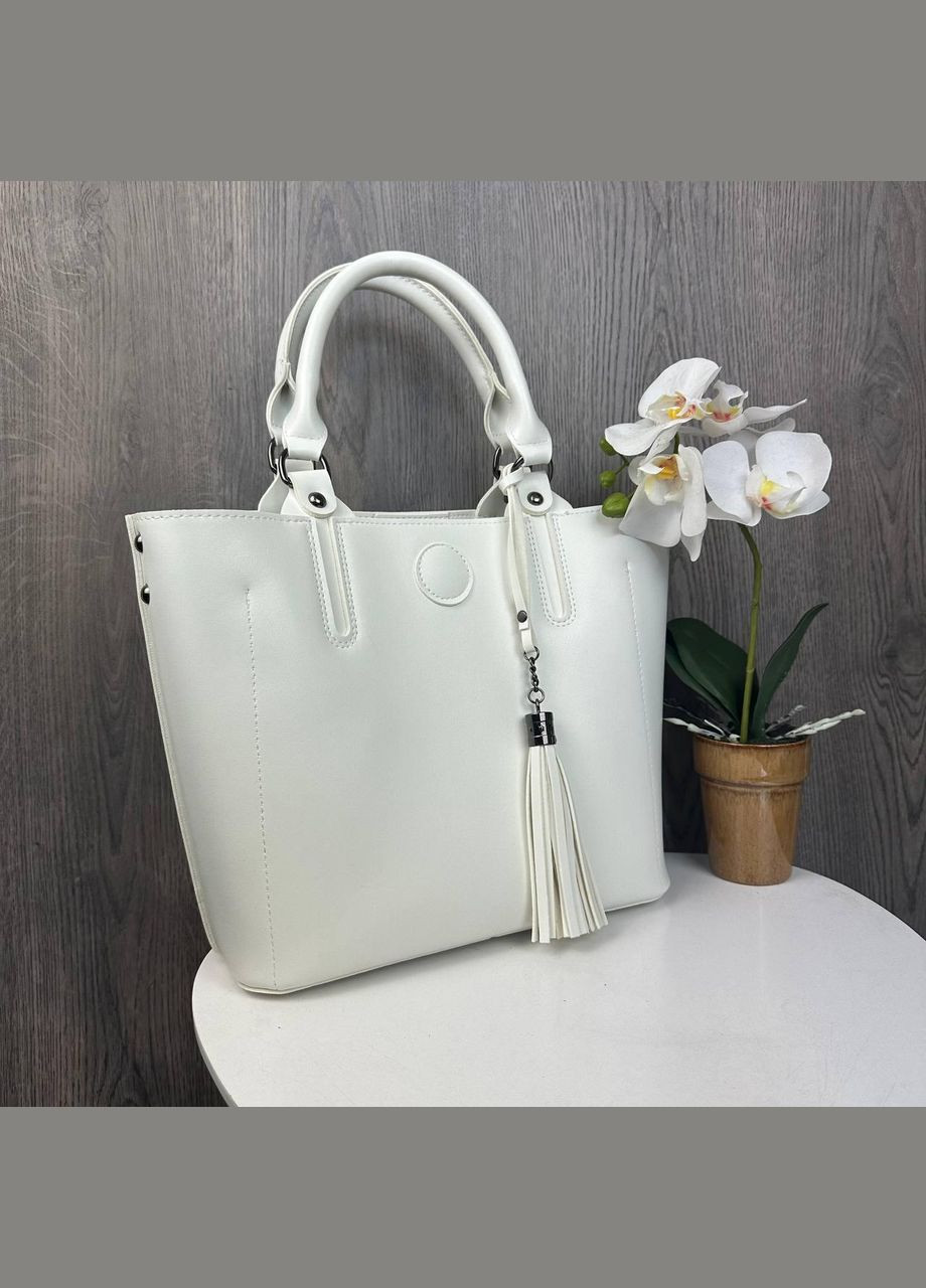 Велика жіноча сумка з брелоком вінчиком No Brand (334730586)