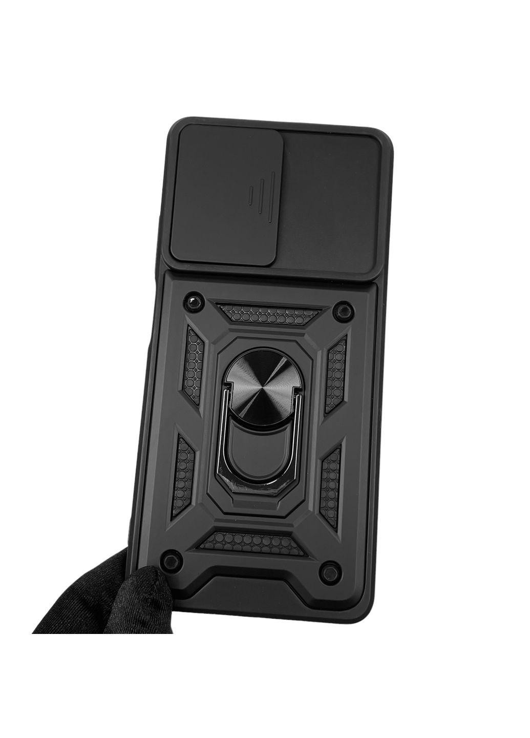 Чехол для POCO X5 Pro 5G бронированный с кольцом-держателем со шторкой на сяоми поко х5 про 5г чёрный rg1 Xiaomi (366020188)