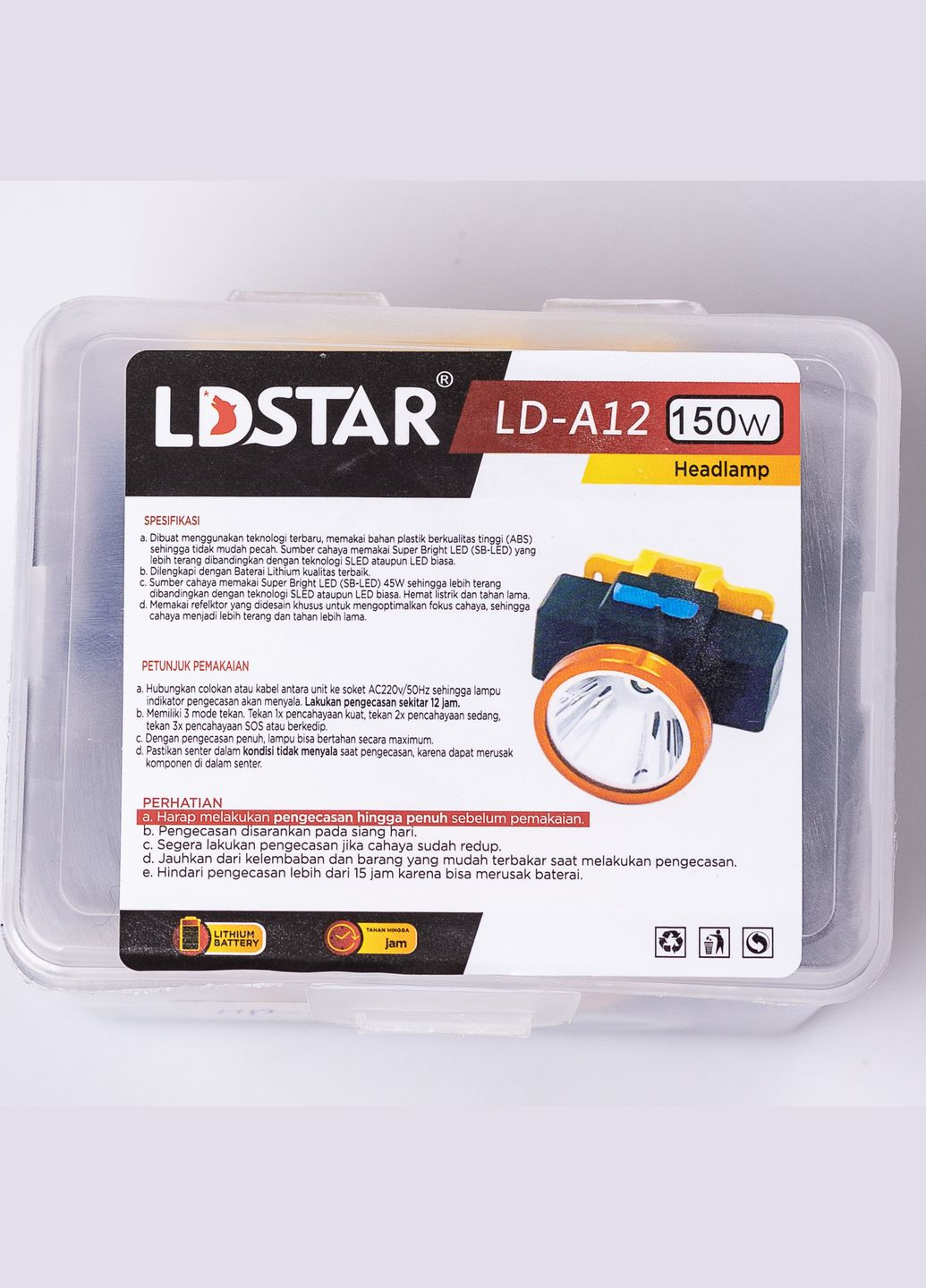 Фонарь налобный аккумуляторный 45 Вт LUGI (330027393)