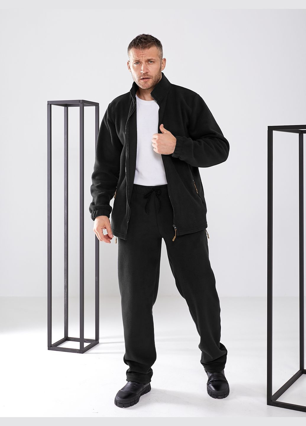 Удлиненный мужской флисовый костюм -Polar: стиль и тепло в одном, сезон осень-зима Tailer (305665083)