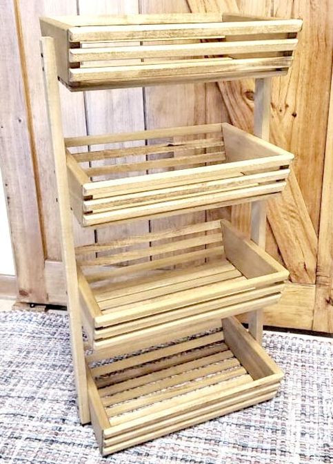 Стелаж для овочів і фруктів з дерева Ватерлемон бланже (ЯХТ-001801) No Brand (327866243)