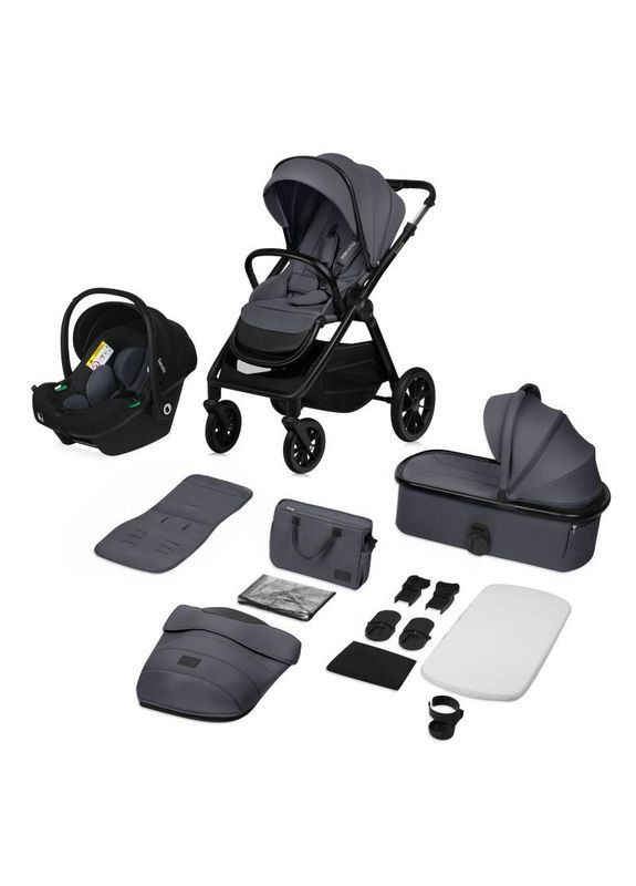 Універсальна коляска 3 в 1 LAYLA 3IN1 GREY STONE Lionelo (336383333)