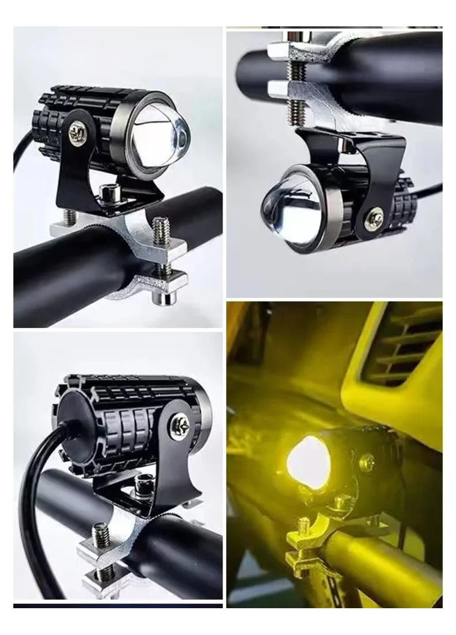 Фара светодиодная LED для мотоцикла желтый / белый No Brand (308254362)