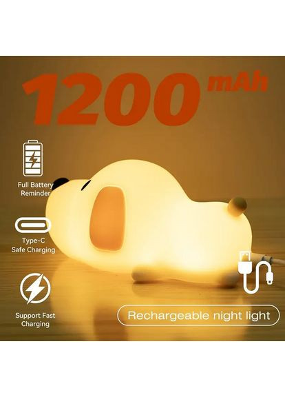 Ночник Щенок аккумуляторный сенсорный разноцветный 1200MAh L-075 с таймером 30м No Brand (362027669)