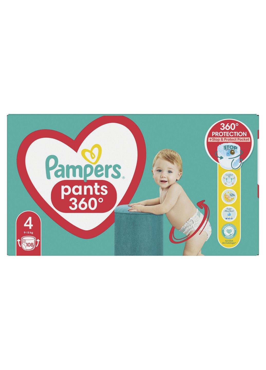 Підгузки - трусики Pants Розмір 4 (9-15 кг), 108 шт Pampers (304419244)
