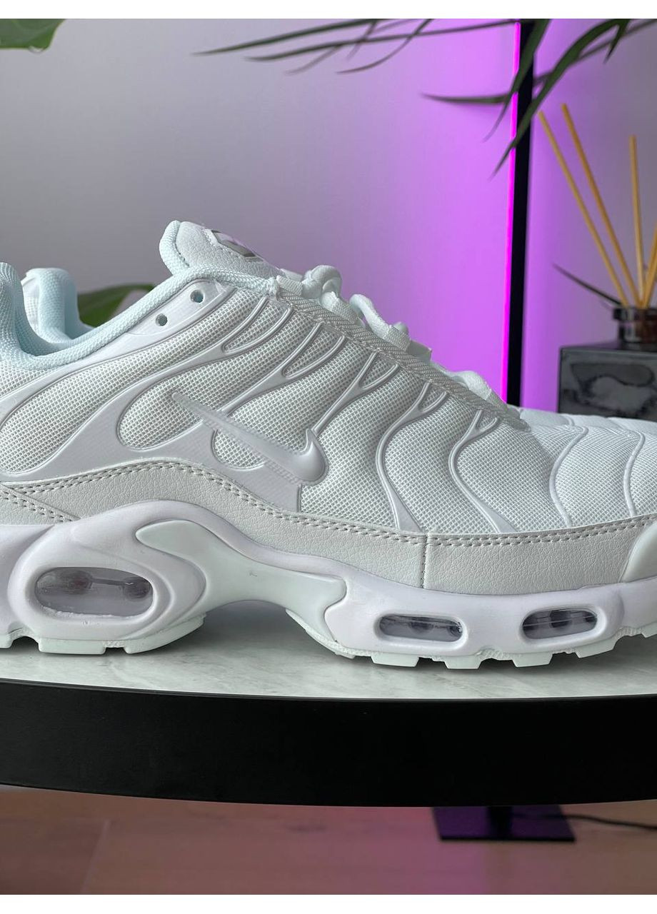 Кросівки жіночі і чоловічі Nike Air Max TN Plus white | Найк Аір Макс ТН Плюс білі No Brand білі демісезони (362476505)