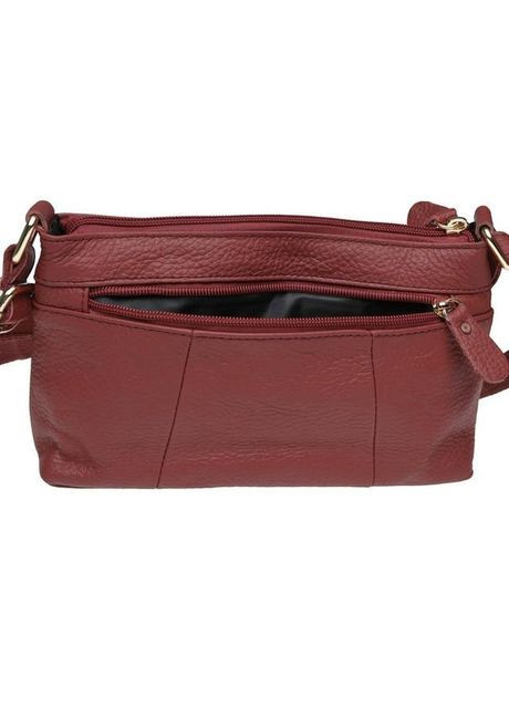 Сумка кросс-боди через плечо женская из натуральной кожи средняя Красный 37908 Keizer (355245249)