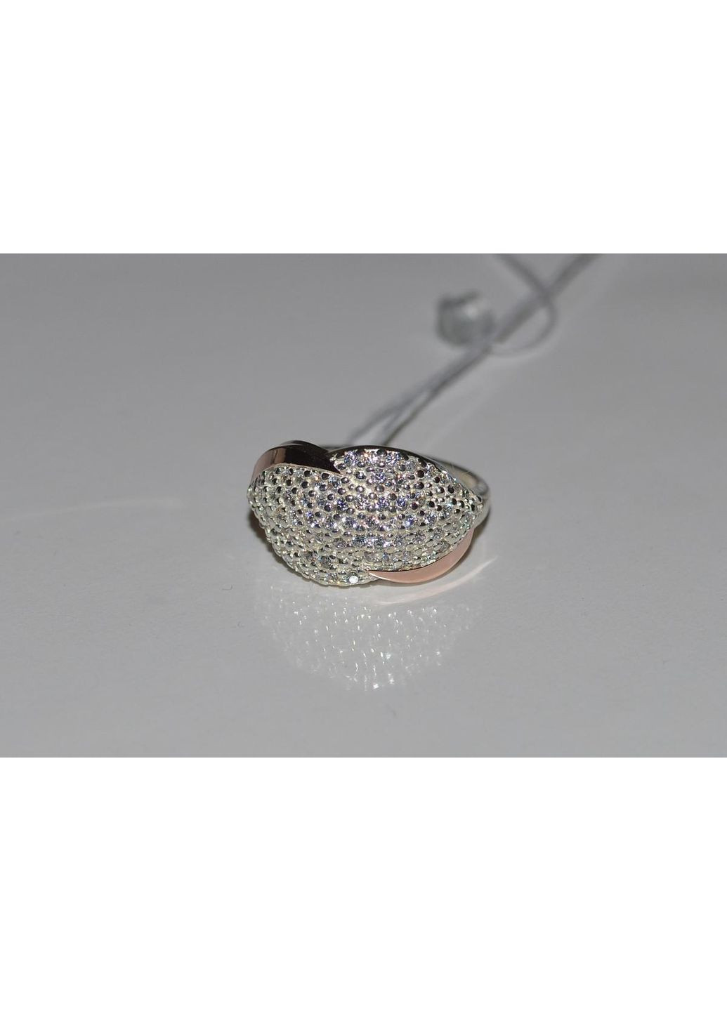 Срібна каблучка с напайками из золота Silver Style (367268392)