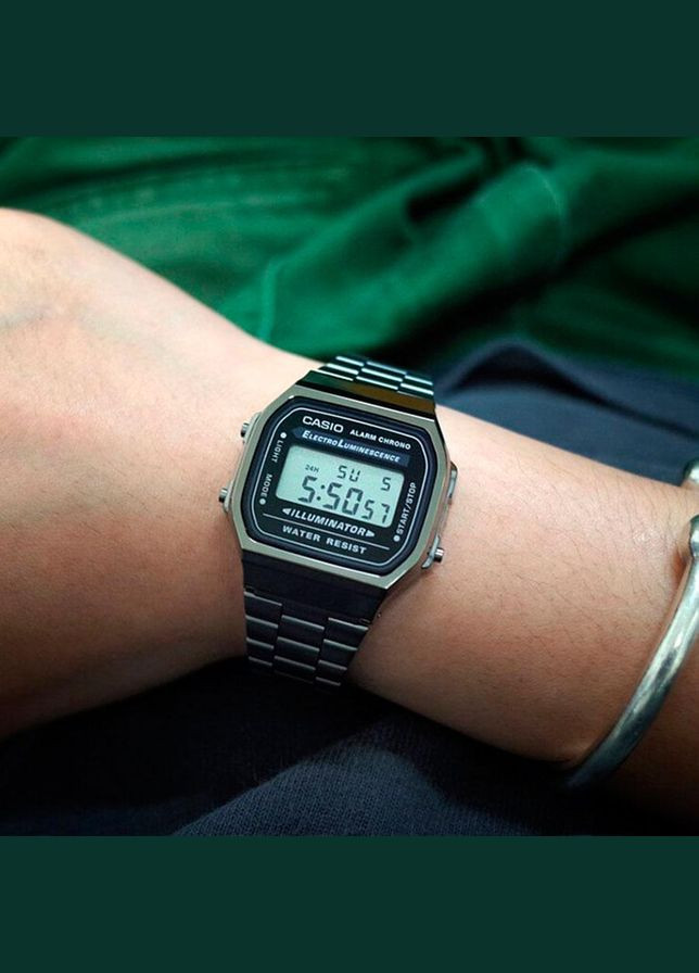 Наручний оригінальний годинник A168WGG-1B - чоловічі Casio (316716473)