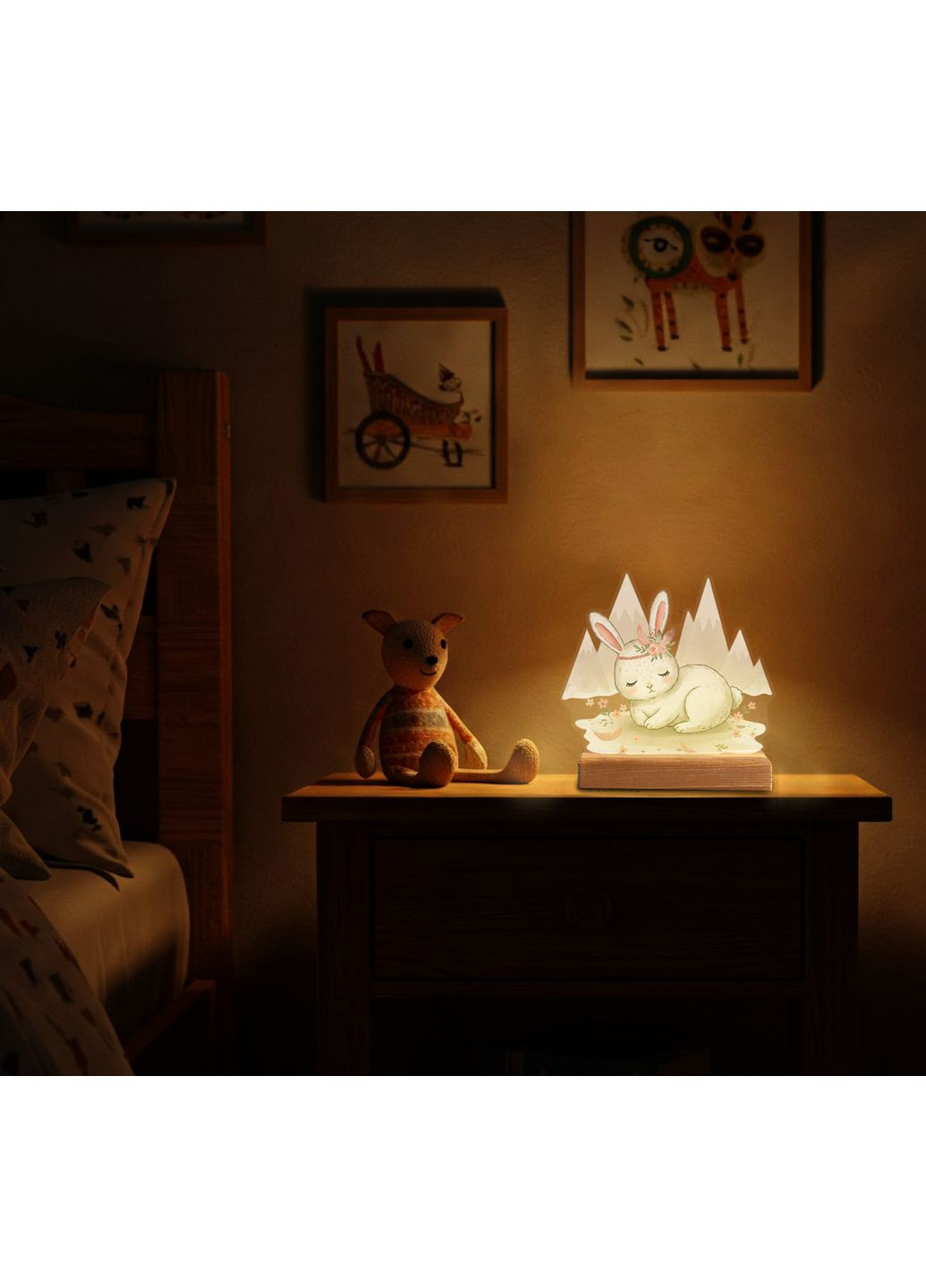 Ночник Зайчик с регулировкой света через пульт ДУ CASE CONTROL (355387487)