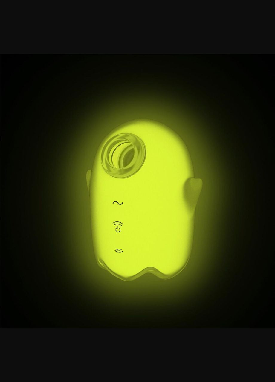 Вакуумний кліторальний стимулятор з вібрацією Glowing Ghost Yellow, світиться в темряві Satisfyer (303902455)
