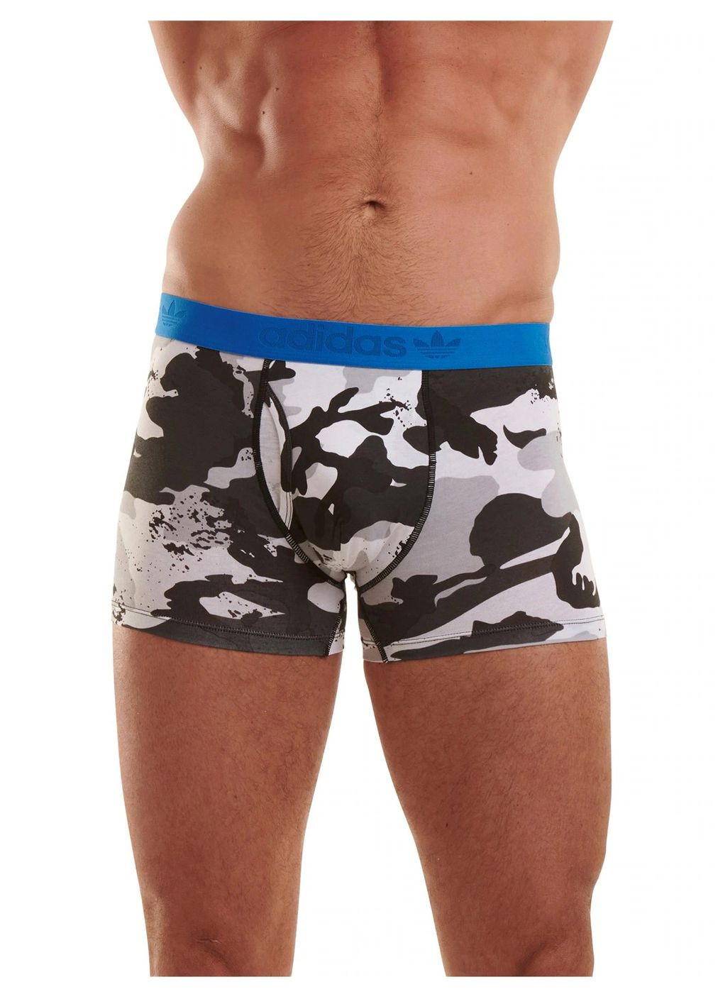 Набор 2 шт боксерки мужские трусы Adidas Originals Mens Trunk Comfort Flex Cotton Black/Camo Prin (338590057)